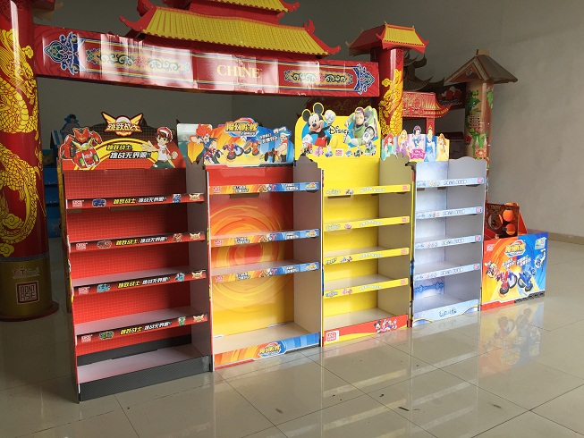 Custom Made Paper Display Shelves For Toys, Custom Made Display Shelves