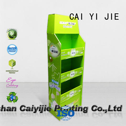 cardboard pallet display promoting advertising carton retail CAI YI JIE