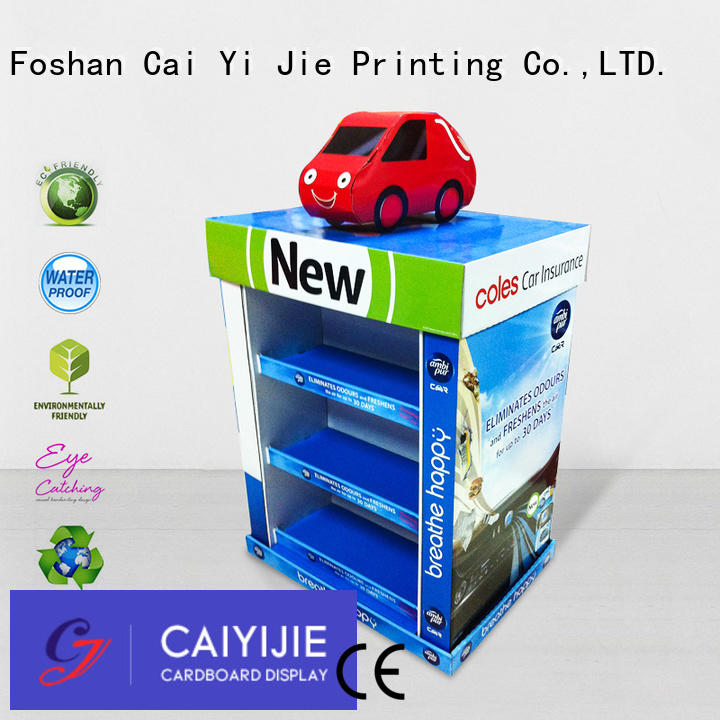 Hot cardboard pallet display stores install mobile CAI YI JIE Brand