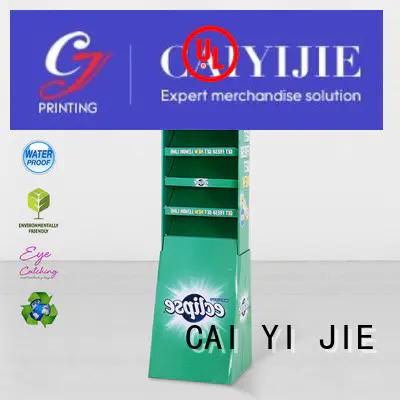fashion Custom plastic clip cardboard stand CAI YI JIE displays