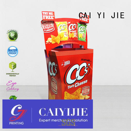 CAI YI JIE Brand cheese display cardboard dump bins for retail floor
