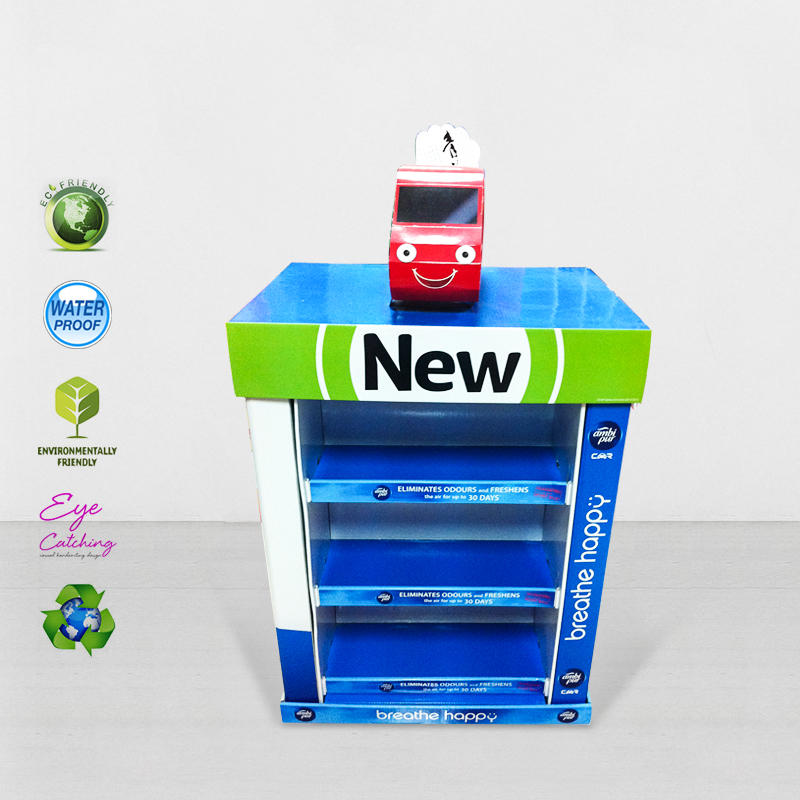 Mobile Square Cardboard Display Stands For Advertising