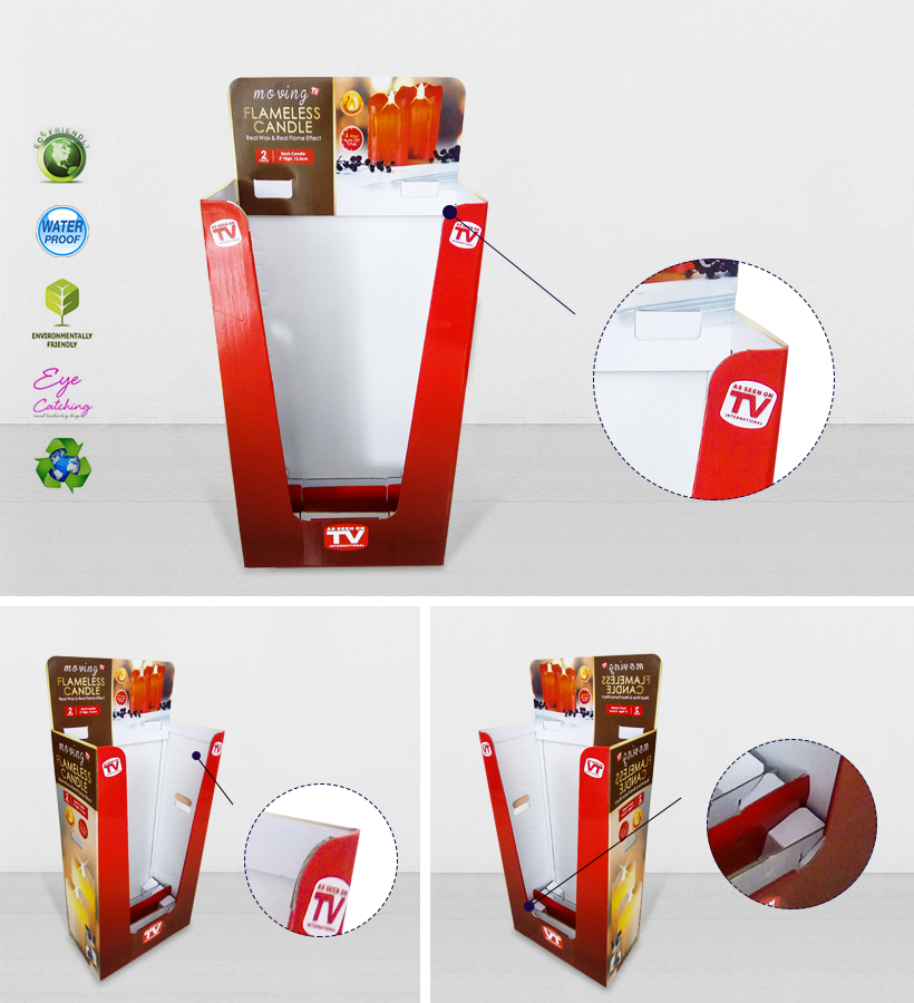 Hot cardboard dump bins for retail removable CAI YI JIE Brand
