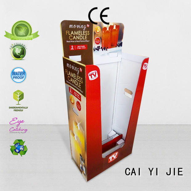 CAI YI JIE Brand printing cardboard dumpbin manufacture
