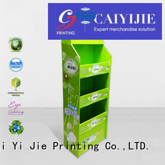 Quality CAI YI JIE Brand cardboard pallet display advertising plastic