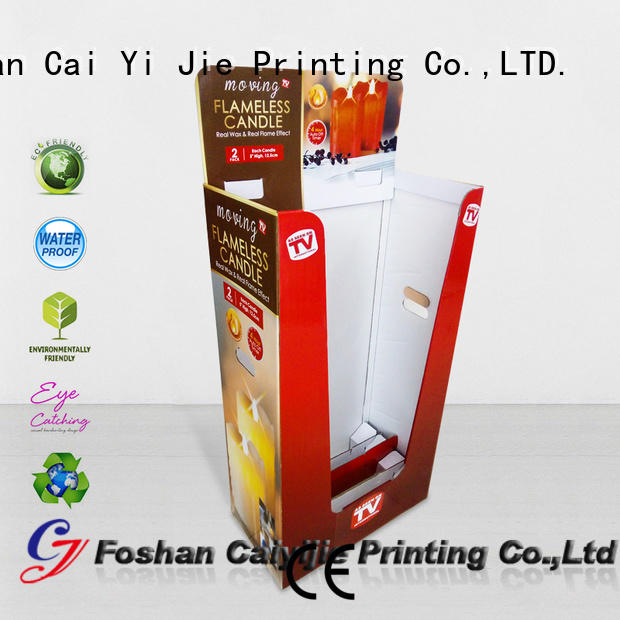 Color Printing Corrugated Display Bin With Removable Header