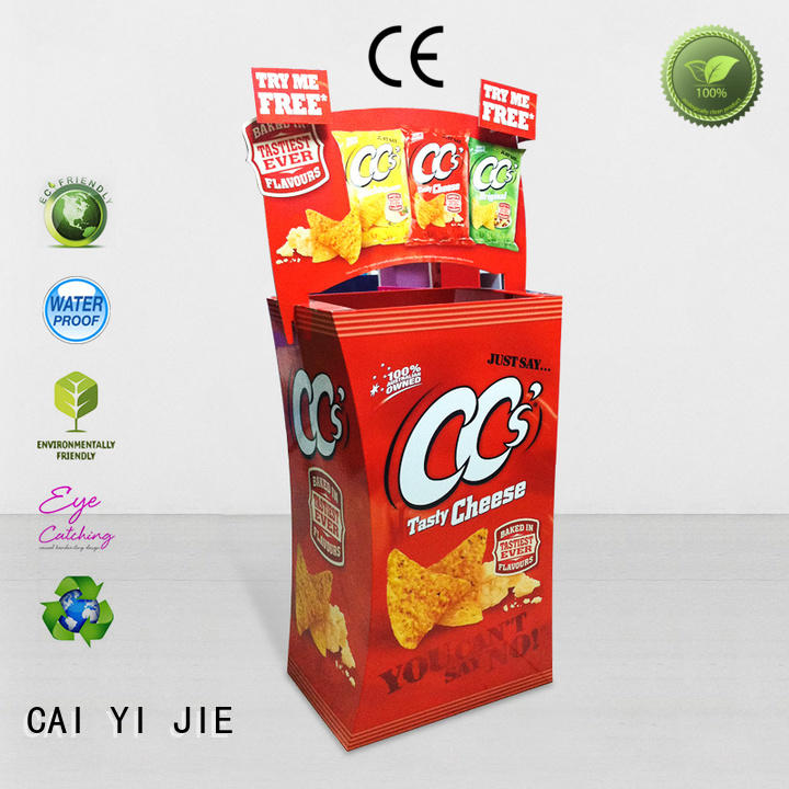 CAI YI JIE color dump bin manufacturers printing corrugated display