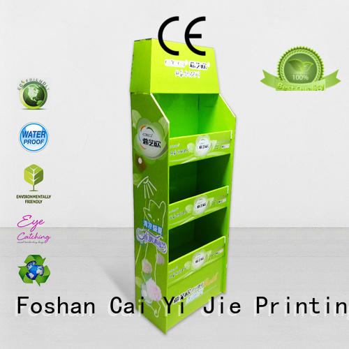 cardboard merchandising displays for chain store CAI YI JIE