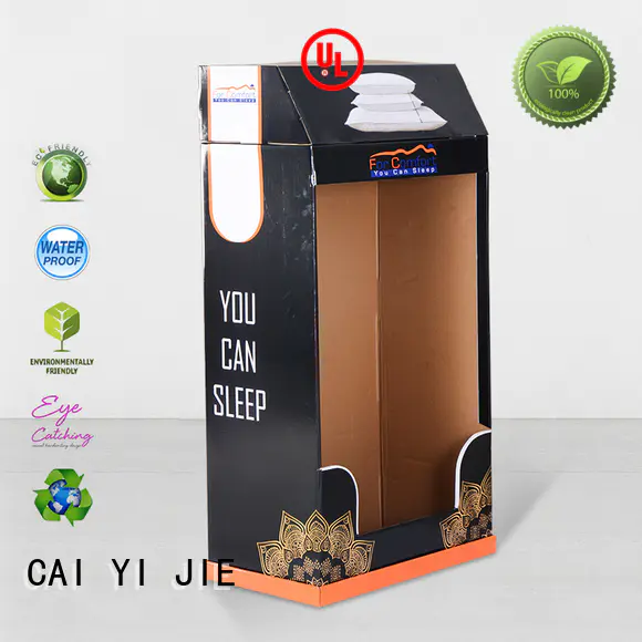 stand cardboard product display dumpbin CAI YI JIE