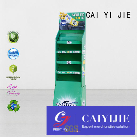 CAI YI JIE cardboard greeting card display stand stainless stand displays