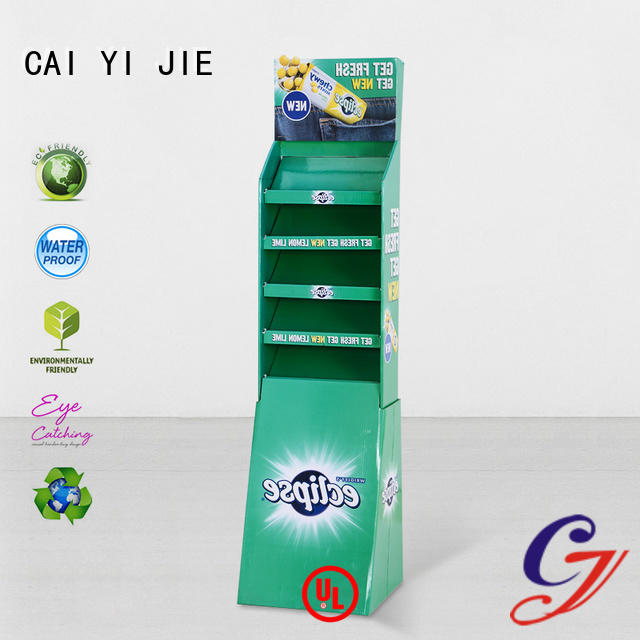 Custom cardboard stand printing cardboard retai CAI YI JIE
