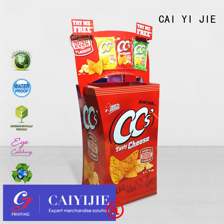 Hot cardboard dump bins for retail printing dumpbin daily CAI YI JIE