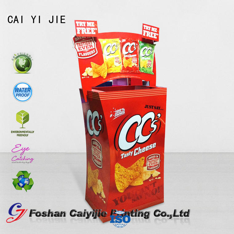 best quality cheap dump bins printing corrugated display for retail product