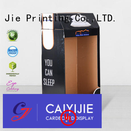 large floor cardboard greeting card display stand CAI YI JIE