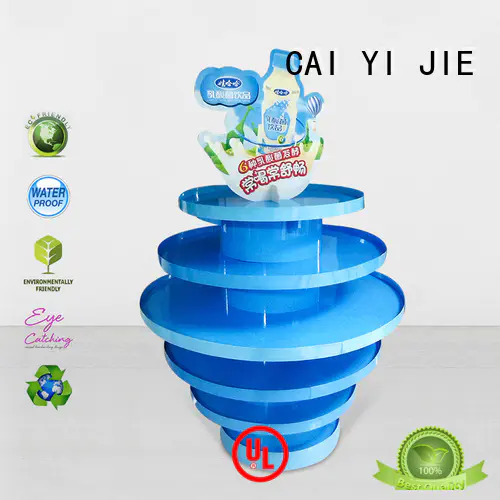 CAI YI JIE Brand sales plastic stands cardboard pallet display