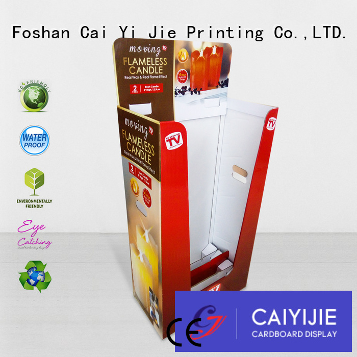 printing cardboard color cardboard dump bins for retail CAI YI JIE