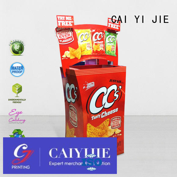 CAI YI JIE Brand corrugated merchandising custom cardboard dump bins for retail