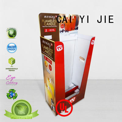 cardboard dump bins for retail dumpbin printing CAI YI JIE Brand company