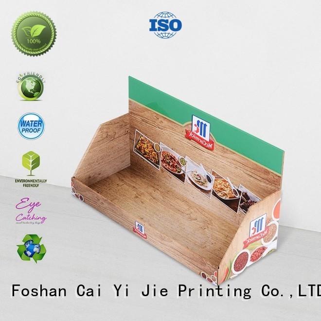 cardboard counter display boxes custom for units chain CAI YI JIE