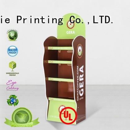 CAI YI JIE cardboard counter display stands green for kitchen supplies