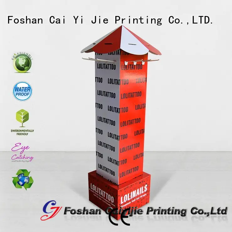 full color free standing display units cardboard wholesale for supermarket
