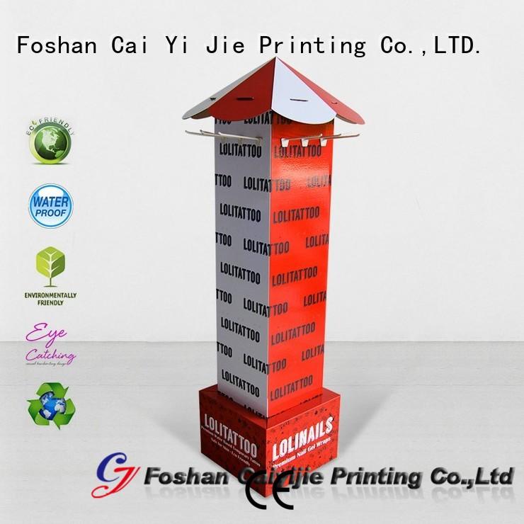 full color free standing display units cardboard wholesale for supermarket