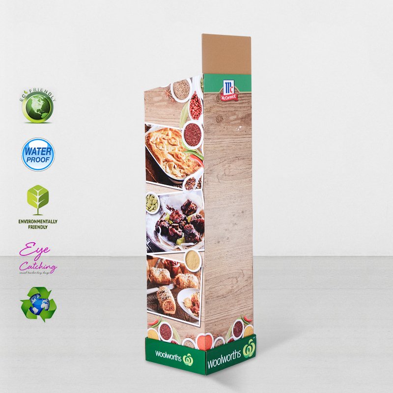CAI YI JIE Printed Cardboard Retail Display Stand With Plastic Clip Cardboard Floor Display image28