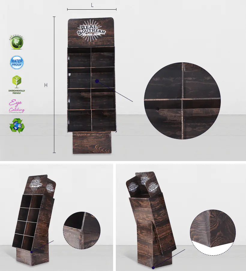 CAI YI JIE stand cardboard pop up display stands shape for electronic lights for grids