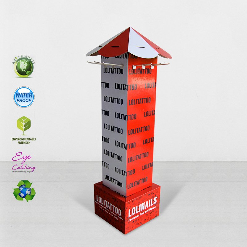 Full Color Printing Cardboard Display Stands For Supermarket