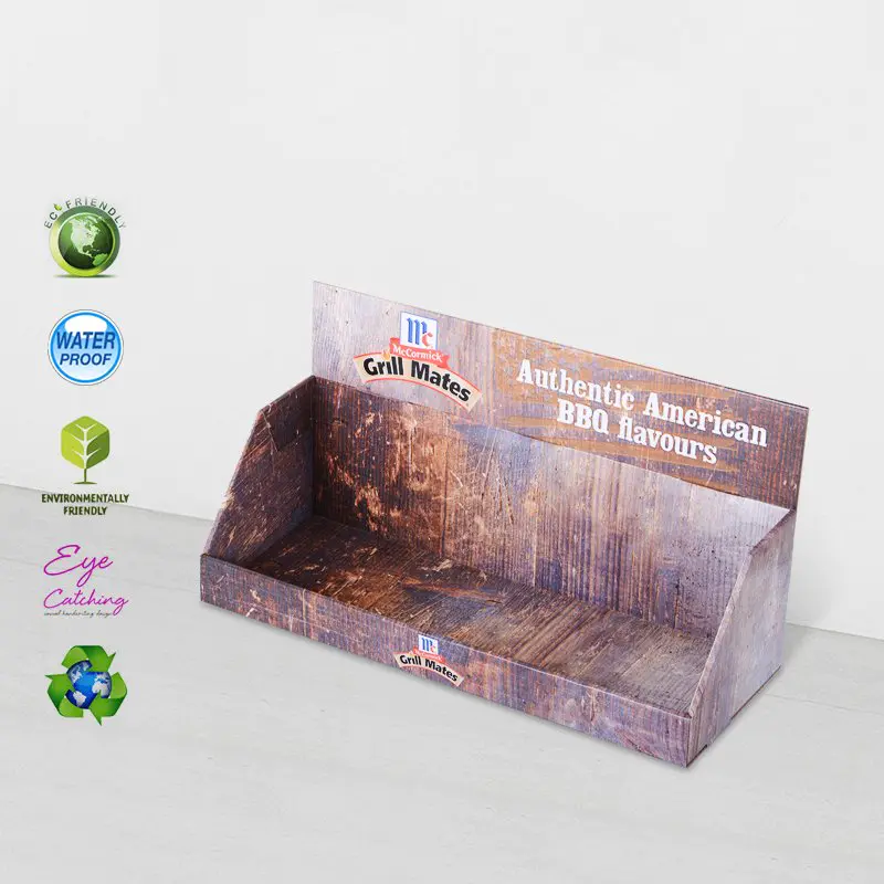 Cardboard Counter Display Stands For Marketing Products Sale