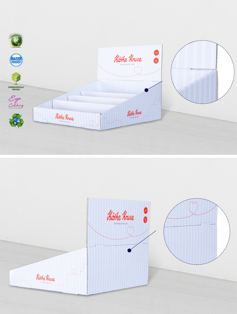 Cardboard Counter Display Boxes For Supermarkets Promotional