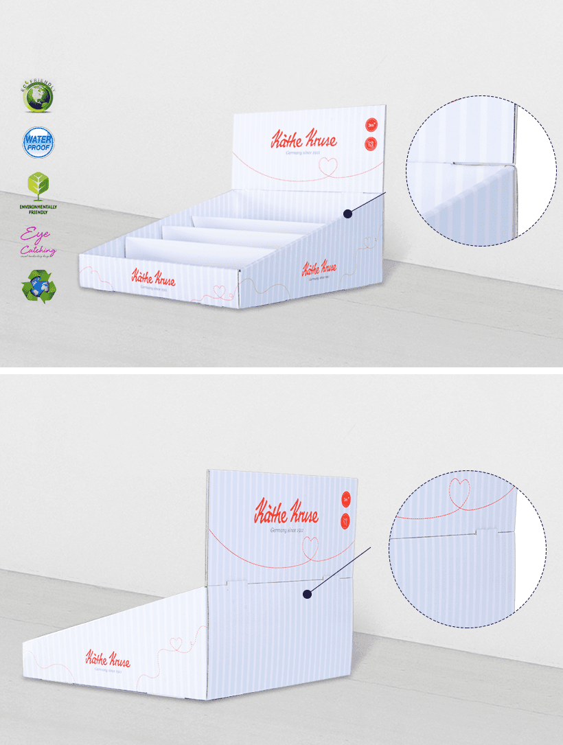 commodity cardboard counter top display stands boxes CAI YI JIE