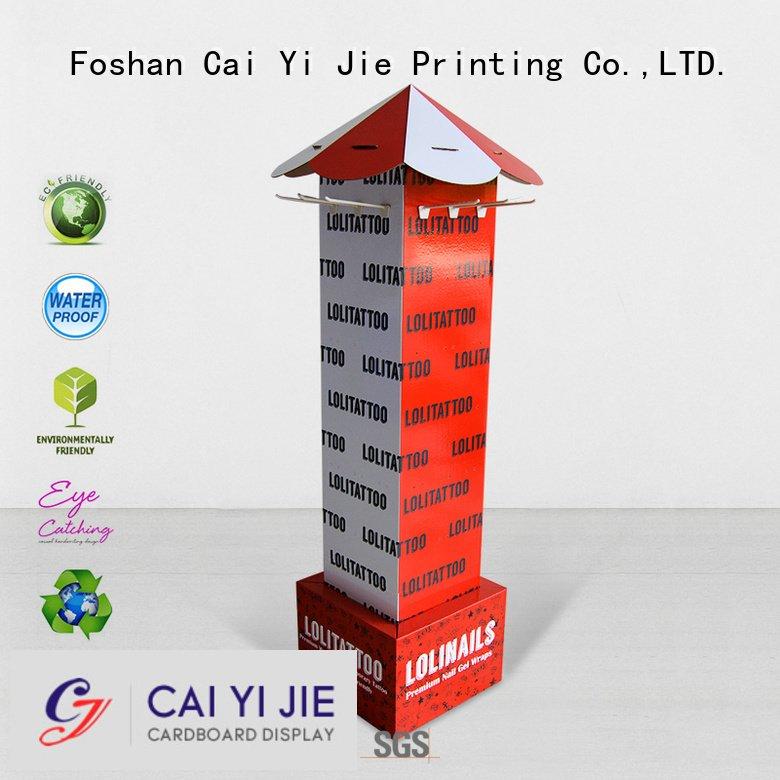 CAI YI JIE color supermarket full counter hook display stand marketing