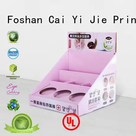 black cardboard display boxes counter top for supermarkets CAI YI JIE