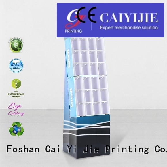 printing color CAI YI JIE Brand counter hook display stand factory