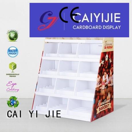 product cardboard greeting card display stand uv clip CAI YI JIE Brand