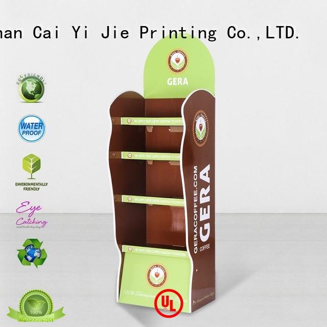 CAI YI JIE corrugated cardboard point of sale display stands cardboard forbottle