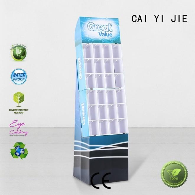 custom cardboard hook display manufacturer for perfume CAI YI JIE