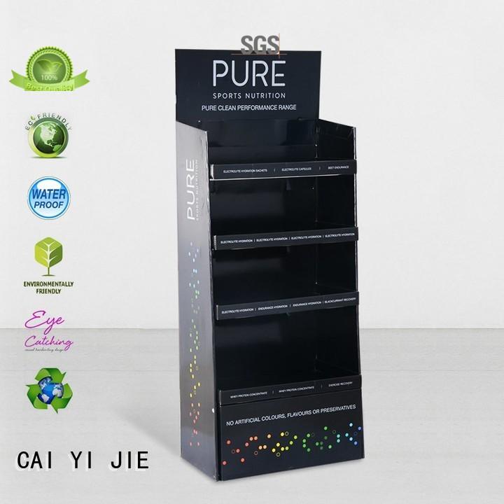 CAI YI JIE large corrugated floor displays green fordrink