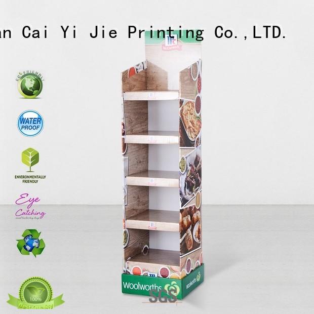 CAI YI JIE Brand space clip retail cardboard stand manufacture