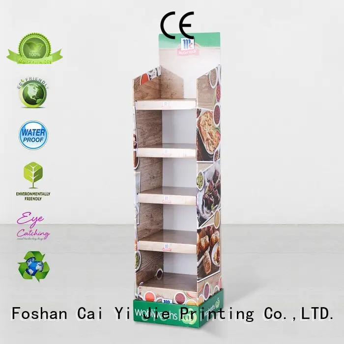 CAI YI JIE cardboard poster stand pop for led light