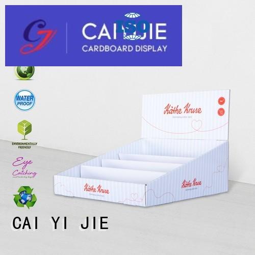 supermarkets boxes custom cardboard counter displays CAI YI JIE manufacture