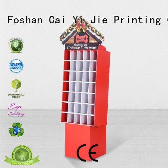cardboard greeting card display stand plastic super stair promotional CAI YI JIE