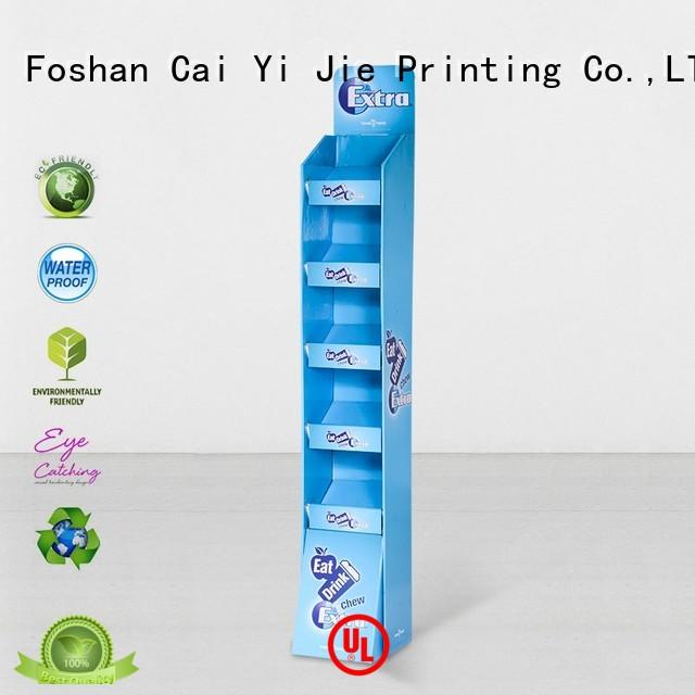 stand cardboard point of sale display stands retailing for electronic lights for grids CAI YI JIE