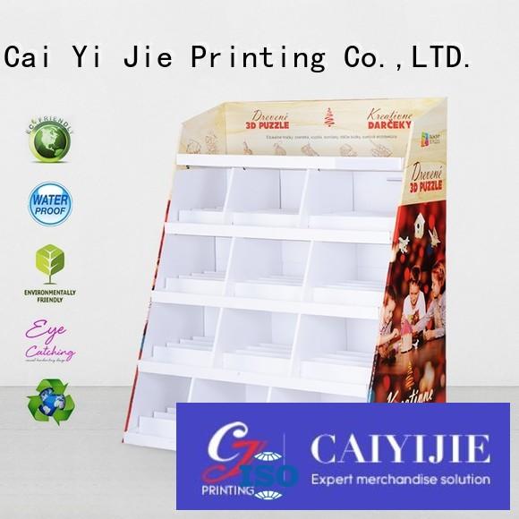 stainless retail CAI YI JIE Brand cardboard greeting card display stand factory