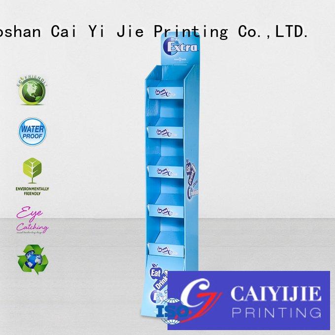 CAI YI JIE stair cardboard stand printed promotional