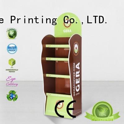 CAI YI JIE large cardboard floor display stands plastic for store