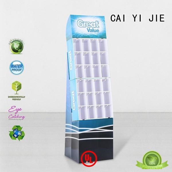 Custom printing marketing hook display stand CAI YI JIE sale