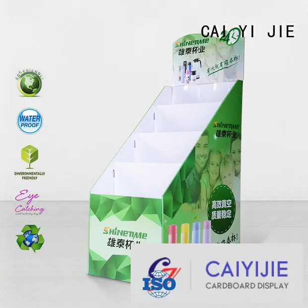 cardboard greeting card display stand large cardboard stand CAI YI JIE Brand