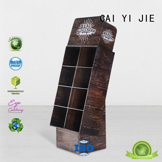 CAI YI JIE glossy custom cardboard floor displays printing for milk